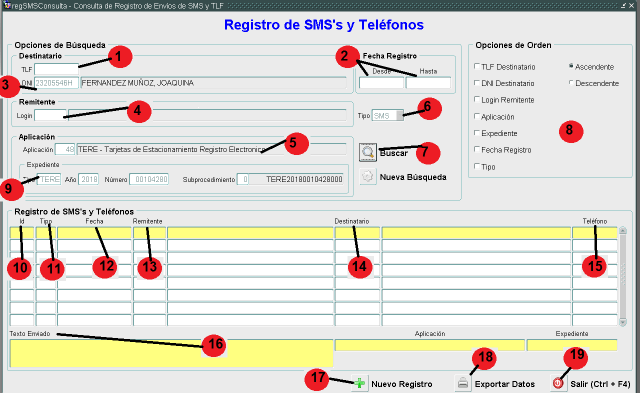 REGISTRO SMS