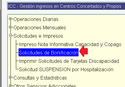 bonificacion menu