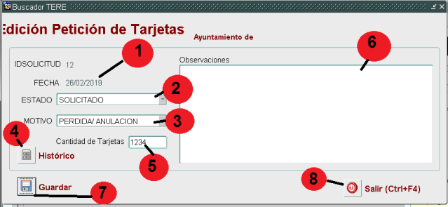 anulacion petición tarjeta