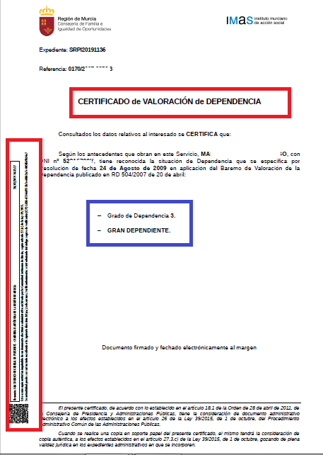 visi certificado de grado