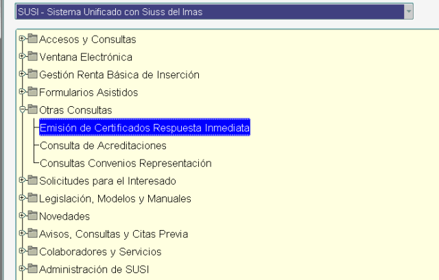 EMISION CERTIFICADOS SUSI
