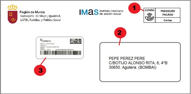 SOBRE AR PEGATINA INDICACIONES